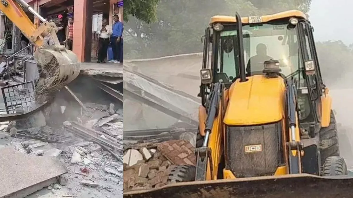 Bulldozer Action: फरीदाबाद में जमकर गरजा बुलडोजर, चंद घंटों में तोड़े अवैध निर्माण; पुलिस बल रहा तैनात